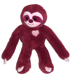 Juguete suave corazón rosa peluche 15" Aurora perezoso BELLA rosa rojo peluche - Imagen 1 de 2