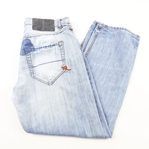 Rocawear Mens 38x34 Y2K Distressed Patch Medium Wash Denim Blue Jeans - Picture 1 of 12