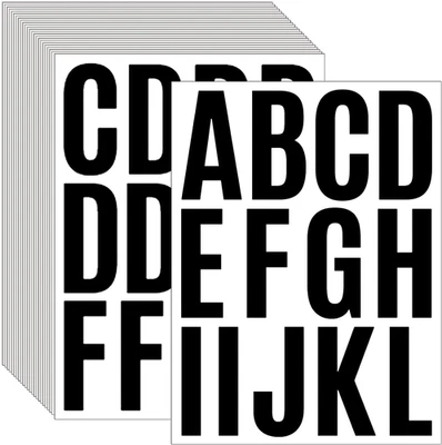 24 Sheets 2 Inch Self Adhesive Letters Stick on Vinyl Letters Capital Letter Sti