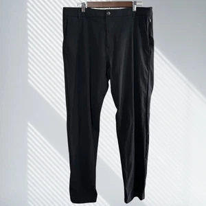 lululemon commission pant slim fit men’s 36 black warpstreme casual work travel - Picture 1 of 4