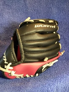Guanto da palla a T Worth Model W92PB modello 9 pollici giovanile mancino rosa nero. - Foto 1 di 7