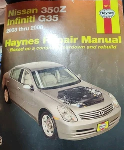 Nissan 350Z & Infiniti G35 2003-2008 Service Repair Haynes 799-3281 Shop Manual - Bild 1 von 4