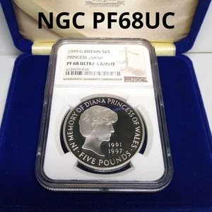 Großbritannien 5 Pounds In Memory of Princess Diana Silbermünze PF68UC mit Box - Bild 1 von 12