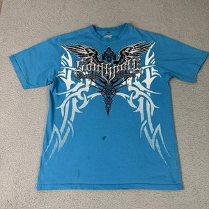 Vintage Southpole T Shirt Adult XL Blue Premium Studded Wing Y2K Distressed Rare - Picture 1 of 11