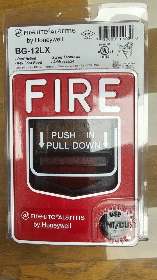 FIRE-LITE FIRELITE BG-12LX Dual-Action Pull Station - Same Day Shipping (SEALED)