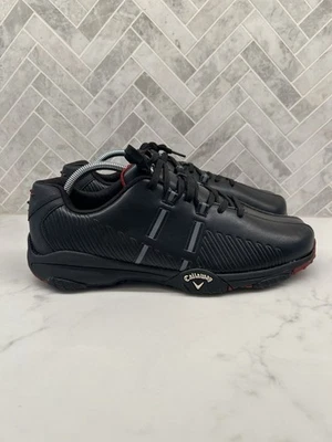 Callaway Chev Comfort Golf Shoes Spikes Cleats Sneakers Black Red Mens Size 10.5 - Image 1 of 4