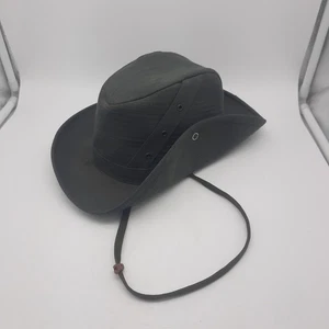 VTG Aussie Safari HAT Bug net holder Size Small USA Wide Brim (LL Bean?) Boonie - Picture 1 of 13