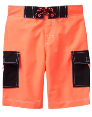 *NUEVO CON ETIQUETAS* Bañador Gymboree naranja neón/salmón niño talla XL (14) Foto 1 de 4