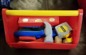 Vintage 1988 Playtime Tool box and 11 Tools & pieces VGC - Picture 1 of 6