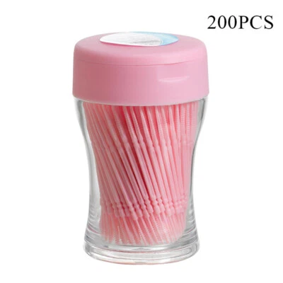 PAQUETE DE 200 PIEZAS PALILLOS DE DIENTES DE PLÁSTICO Palillos de dientes dentales Cuidado bucal Higiene Hilo Cepillo Foto 1 de 4