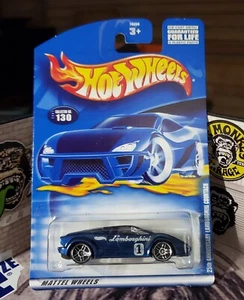 👓Hot Wheels 2001 #130🏁25th Anniversary Lamborghini COUNTACH Met Blue⭐Chrom PR5 - Bild 1 von 7