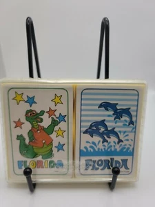 Vintag Florida Playing Cards - Deck Lot (2)! Gator /Dolphins-agiftcorp - Picture 1 of 5