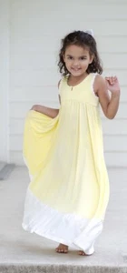 Well Dressed Wolf Wildling Lounge Dreamy Yellow Maxi size 8 years NWT - Picture 1 of 5