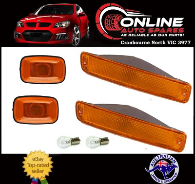 Комплект переднего фартука + защитных индикаторов подходит для Toyota Landcruiser 80 серии 90-97 AMBER - Изображение 1 из 3