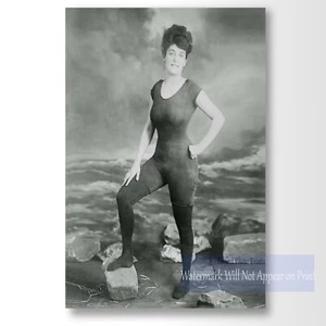 Vintage Annette Kellerman Photo Print – First One-Piece Swimsuit, 1900's Actress - Picture 1 of 4