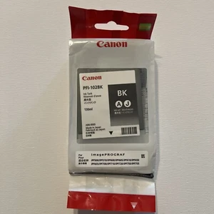 Canon Ink Cartridge PFI-102BK Photo Black 130ml Genuine New Sealed - 03/2012 BK - Picture 1 of 7