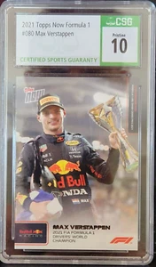 2021 Topps Now Formula 1 #80 Max Verstappen Champion Card CSG 10 - Picture 1 of 2