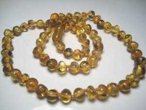 Natural Beads Baltic Amber Necklace 19in - Picture 1 of 2