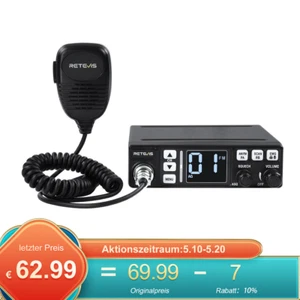 Radio samochodowe Retevis MB63A CB z podwójnym trybem 40 kanałów dla kierowców ciężarówek / wycieczek / kempingu - Zdjęcie 1 z 16