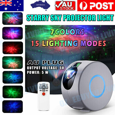 3D LED Starry Sky Star Projector Nebula Night Light Lamp Baby Room Galaxy Party • 32.88$
