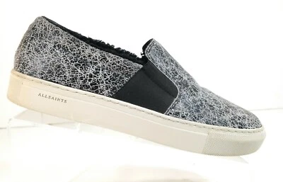 Mocassim All Saints AllSaints masculino cinza rústico pele sapatos casuais tamanho 41 - Imagem 1 de 4