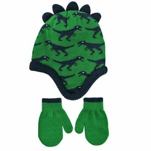 Baby Boy ABG Dino withSpike Hat & Mittens Set
