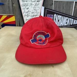 Vintage 90s Training Gear USA hat SnapBack satin red - Picture 1 of 6