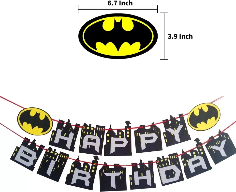Batman Party Banner Party Supplies Superhero Kids Birthday Decoration - image 1 of 1