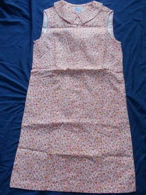 Vestido de casa Sears para mujer talla S vintage nuevo de colección rosa floral sin mangas Foto 1 de 4