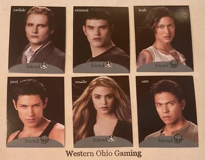 2010 The Twilight Saga Eclipse Movie Board Game 6 Character Cards ONLY USED - Image 1 of 2