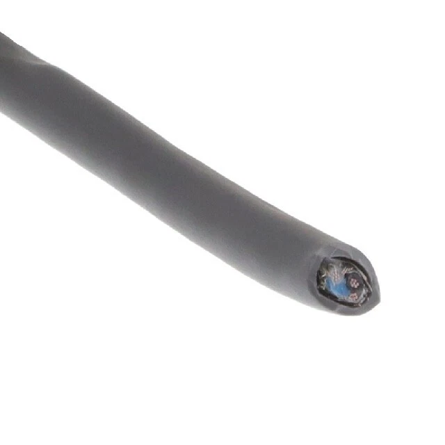 100' Alpha Wire 5271C SL005 Slate 24 AWG 2 Conductor Tinned Copper Foil Braid - Image 1 of 1