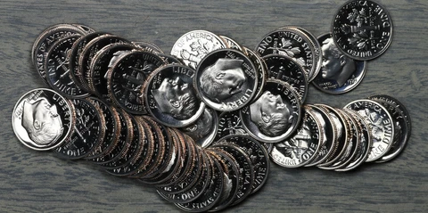 1973-S Proof Roosevelt Dimes From US Proof Sets - 50 coins Cover
