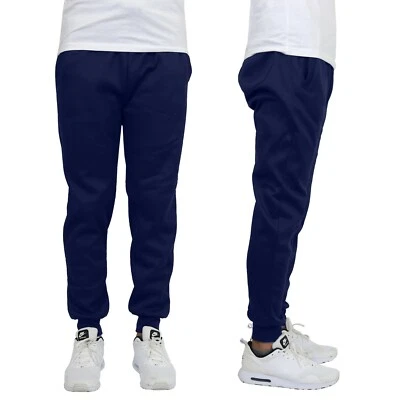 Mens Fleece Track Jogger Pants Sweatpants Running Active Sports Lounge Gym NEW - Image 1 of 3