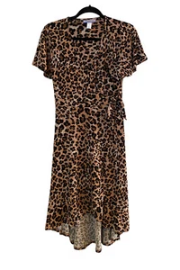 Motherhood Maternity Nursing Wrap Dress Leopard Cheetah Print Size S Small - Picture 1 of 6
