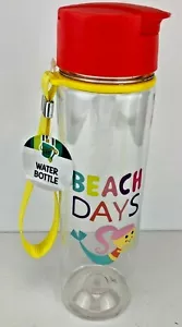 Beach Days Mermaid Water Bottle - Red Flip Lid - BPA-Free Plastic - Picture 1 of 4