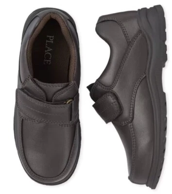 ❤ PLACE Boys Brown Shoes Youth 3 Hook and loop dressy - Image 1 of 4