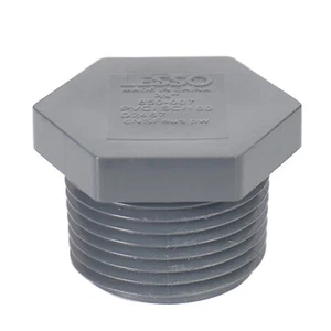 850 Serie PVC Rohrverschraubung, Stopfen, Schedule 80, 2" - Bild 1 von 12