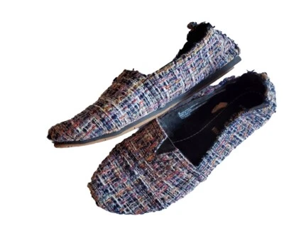 MAD LOVE *2 Sizes* LEFT 9/ RIGHT 10 Women's 'Lydia' Tweed Slip On Flats Shoes  - Image 1 of 4