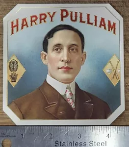 ADVERTISING Label Cigar Outer Harry Pulliam 6th President National League - Picture 1 of 1