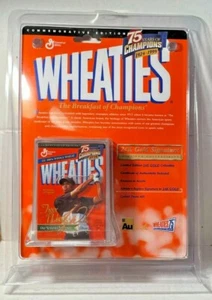 1999 Tiger Woods Mini Wheaties Box 75th Anniversary 24K Gold Signature Blister - Picture 1 of 2