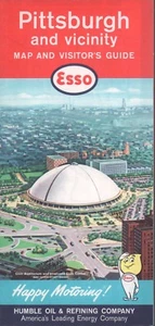 1962 Esso Road Map: Pittsburgh and Vicinity NOS - Bild 1 von 1