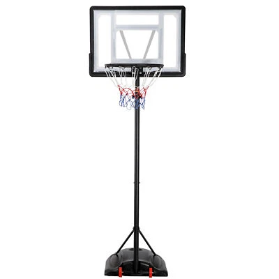 Portable Basketball Hoop Outdoor Goals System Adjustable w/PVC Backboard Wheels  - Image 1 of 4