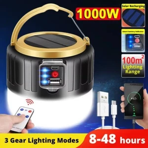 Solar Camping Licht Power Bank LED Camping Laternen Mit Fernbedienung Powerbank - Bild 1 von 10