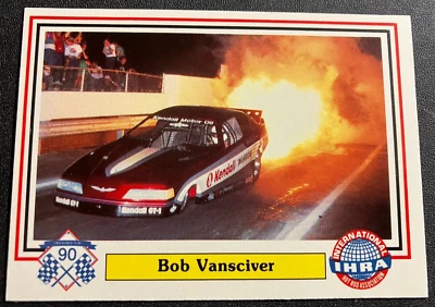 #98 Bob Vansciver / Jet Funny Car - 1990 Checkered Flag IHRA Drag Racing Card - Image 1 of 2