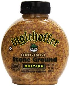 Inglehoffer Original Stone Ground Mustard 10 Ounce Squeeze Bottle