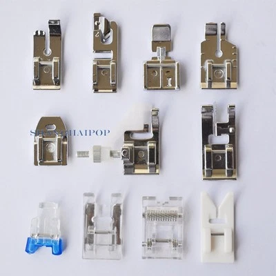 Set of 11pcs Patchwork Roller Hemmer Overlock Foot for Domestic Sewing Machine - Image 1 of 4