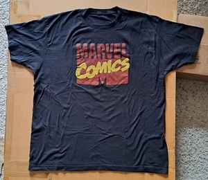 Marvel Comics NUEVA Camisa Negra Estilo Suave Logo Clásico Símbolo - Imagen 1 de 4