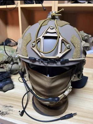 FMA Tactical Fast SF Super High Cut Helmet Protective Helmet W / C5 Headset Kit - Image 1 of 4