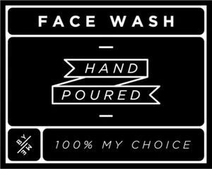 SMALL Face Wash Decal - Black (removable/ reusable/ waterproof label) - Picture 1 of 3