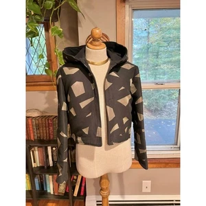 Handmade Avant Garde Geometric Fleece Lined Festival Structured Cropped Coat - Bild 1 von 9